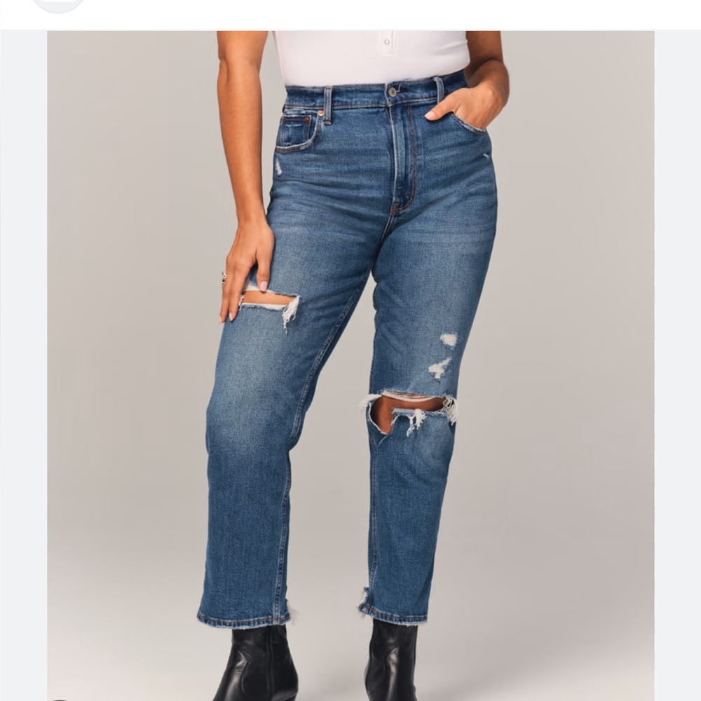 Abercrombie & Fitch The Ankle Straight Ultra High Rise